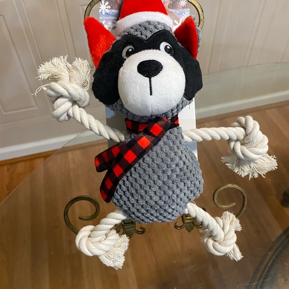 DOG WHISPERER  Interactive Dog Toy  Fox 14” With Santa’s Hat & Squeaker - Picture 5 of 5